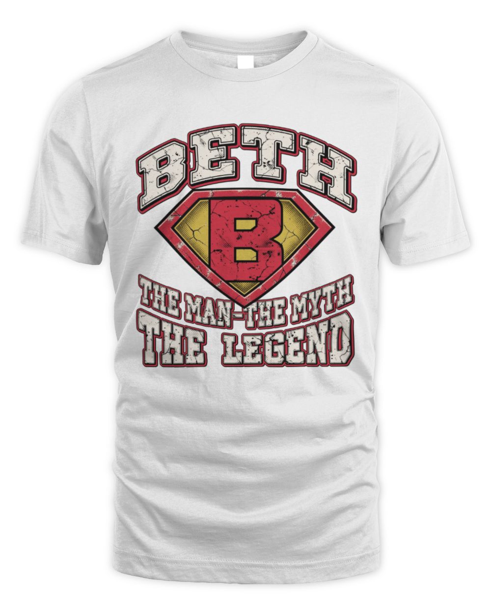 The Man The Myth The Legend Superman Graphic T-Shirt BETH M1-74 / Unisex Standard T-Shirt / white