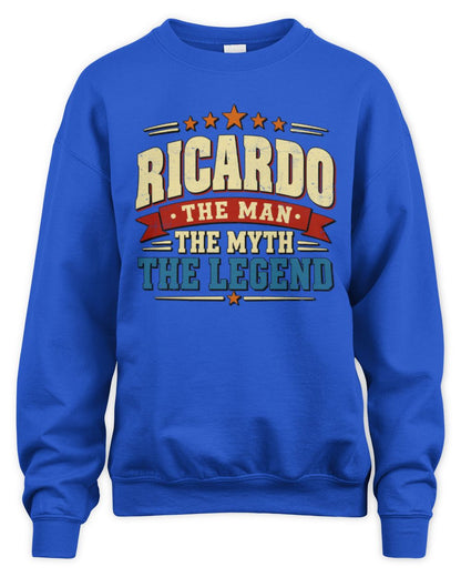 The Man The Myth The Legend Ribbon Vintage T-Shirt RICARDO M1-56 / Unisex Sweatshirt / royal