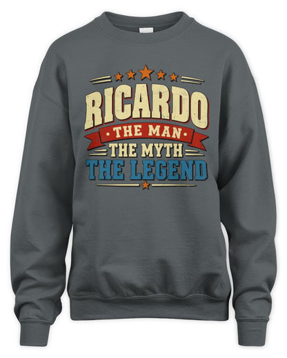 The Man The Myth The Legend Ribbon Vintage T-Shirt RICARDO M1-56 / Unisex Sweatshirt / charcoal