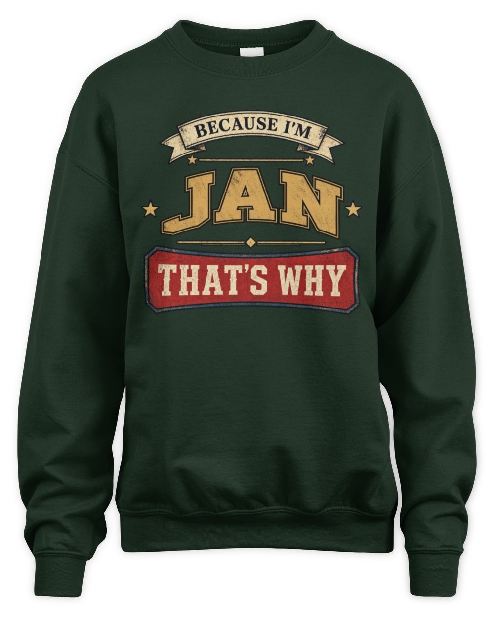 Because I'm Name That's Why Americana T-Shirt JAN M1-S88 / Unisex Sweatshirt / forest green