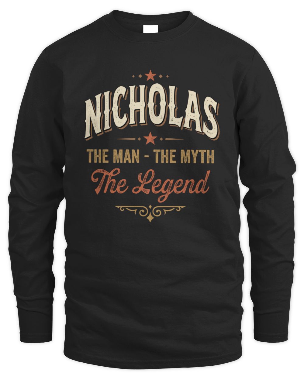 I'm Name I'm Not Rude I Just Have The Balls Funny T-Shirt NICHOLAS M1-77 / Men's Long Sleeved T-Shirt / black