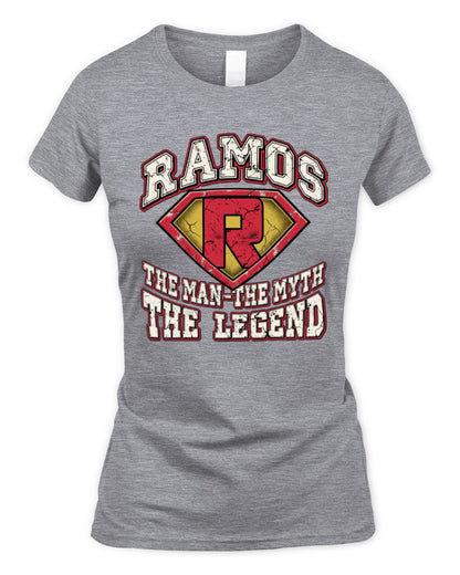 The Man The Myth The Legend Superman Graphic T-Shirt RAMOS M1-74 / Women's Standard T-Shirt / sport grey