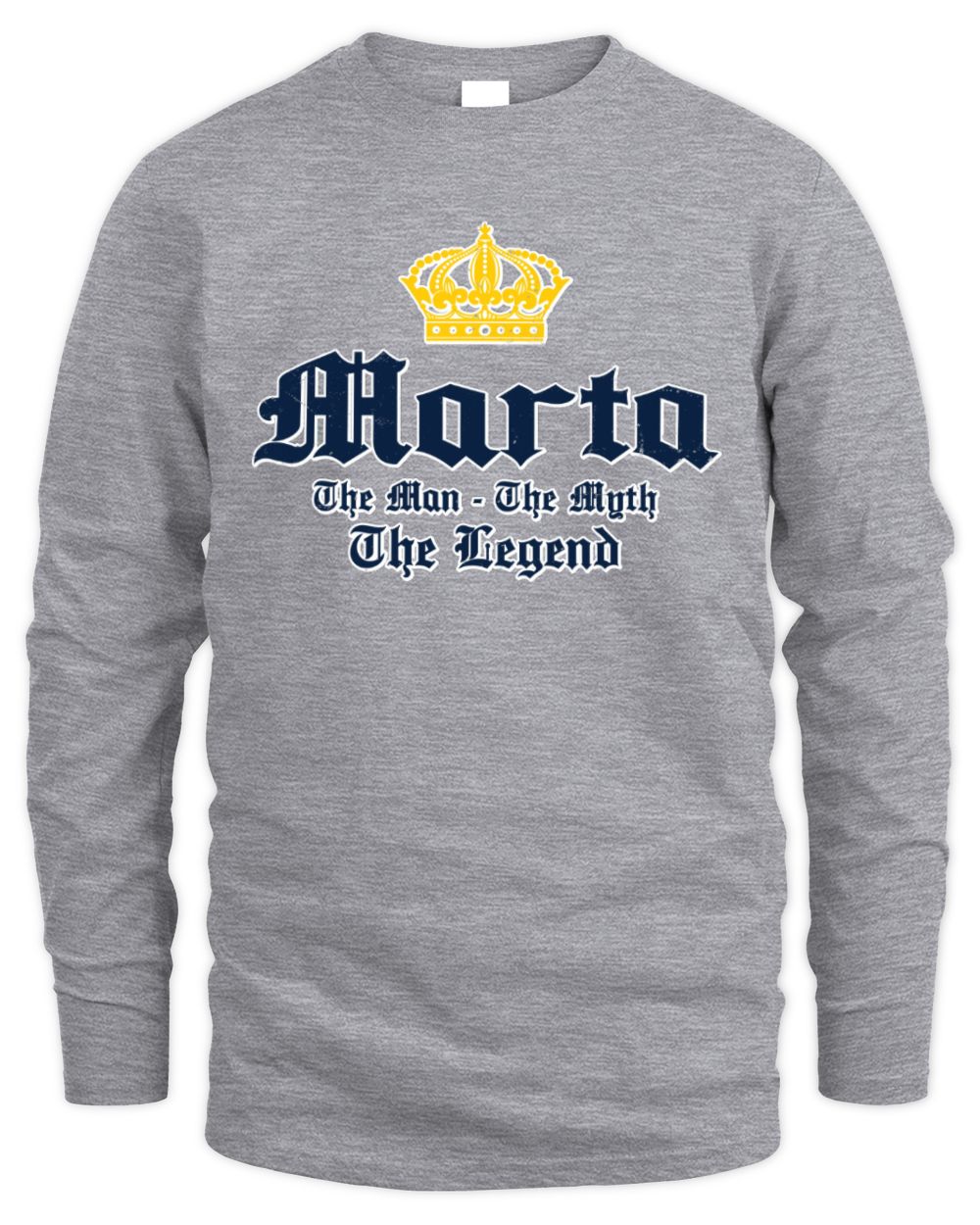 The Man The Myth The Legend Corona Beer T-Shirt MARTA M1-S83 / Men's Long Sleeved T-Shirt / sport grey