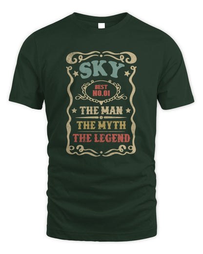 The Man The Myth The Legend Vintage Gold Wine Shirt SKY M1-52 / Unisex Standard T-Shirt / forest green