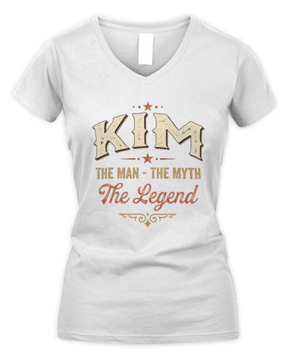 I'm Name I'm Not Rude I Just Have The Balls Funny T-Shirt KIM M1-77 / Women's V-Neck T-Shirt / white