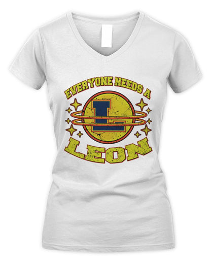 Everyone Needs a Your Name Shirt LEON M1-76 / Women's V-Neck T-Shirt / white