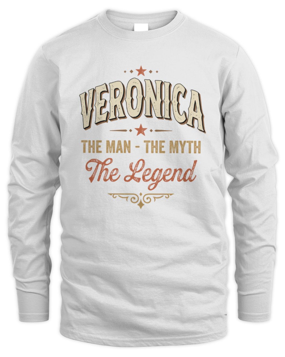 I'm Name I'm Not Rude I Just Have The Balls Funny T-Shirt VERONICA M1-77 / Men's Long Sleeved T-Shirt / white
