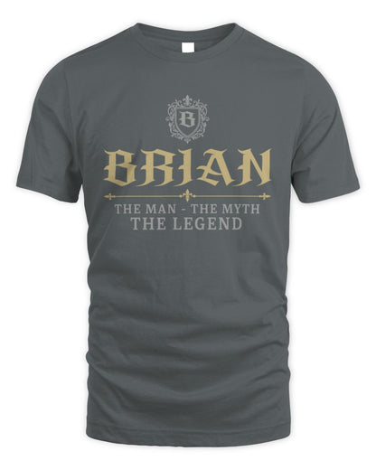 The Man The Myth The Legend Western Shirt BRIAN M1-78 / Unisex Standard T-Shirt / charcoal