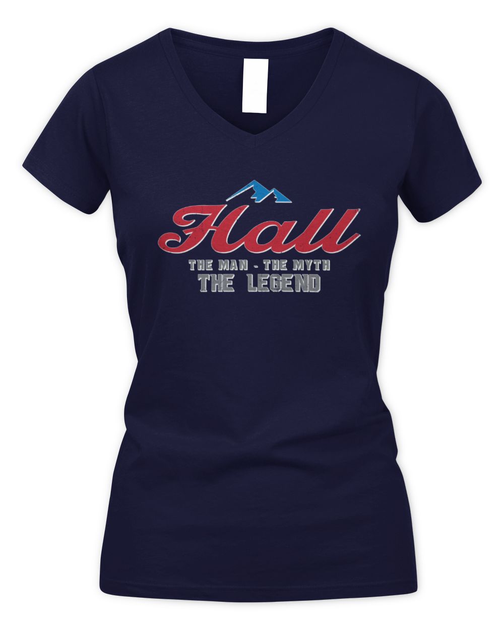 The Man The Myth The Legend Coors Light Beer T-Shirt HALL M1-S84 / Women's V-Neck T-Shirt / navy