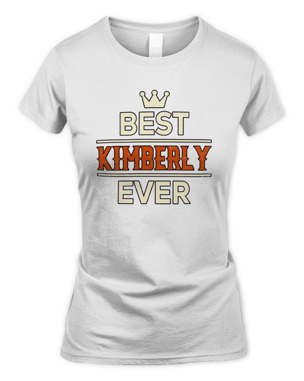 Best Your Name With Crown Shirt KIMBERLY M1-59 / Women's Standard T-Shirt / white