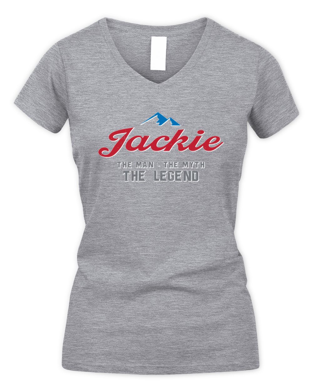 The Man The Myth The Legend Coors Light Beer T-Shirt JACKIE M1-S84 / Women's V-Neck T-Shirt / sport grey