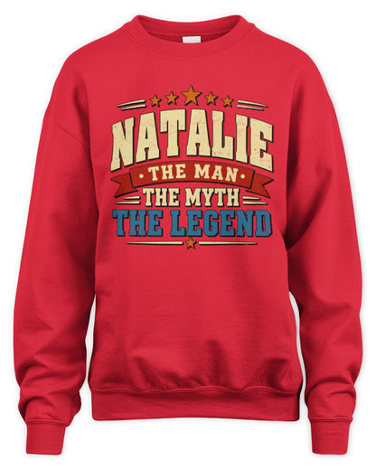 The Man The Myth The Legend Ribbon Vintage T-Shirt NATALIE M1-56 / Unisex Sweatshirt / red