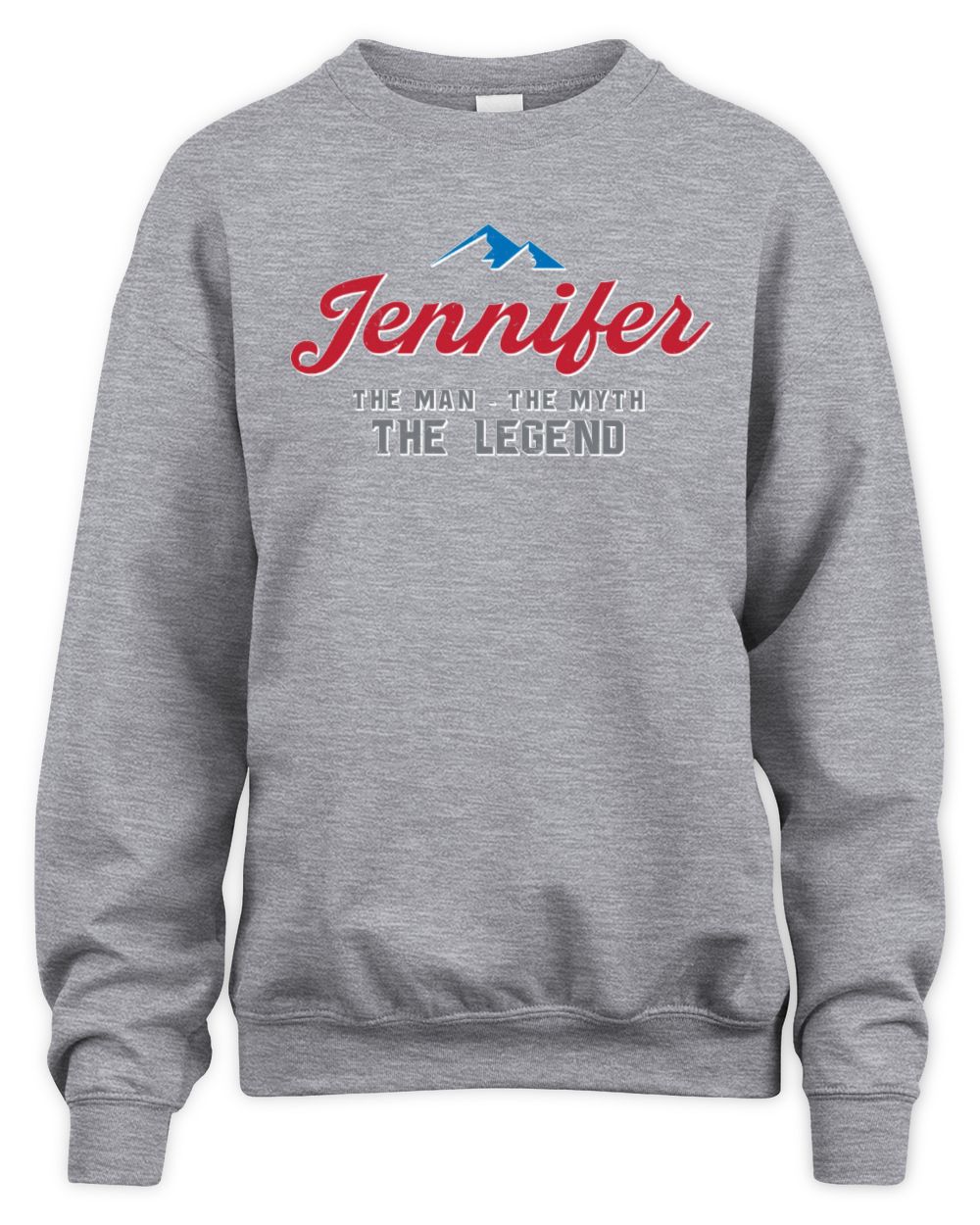 The Man The Myth The Legend Coors Light Beer T-Shirt JENNIFER M1-S84 / Unisex Sweatshirt / sport grey
