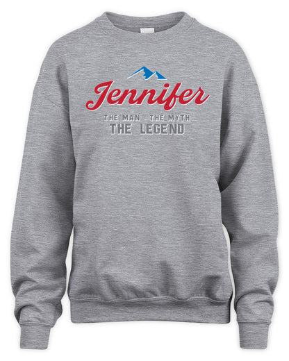 The Man The Myth The Legend Coors Light Beer T-Shirt JENNIFER M1-S84 / Unisex Sweatshirt / sport grey