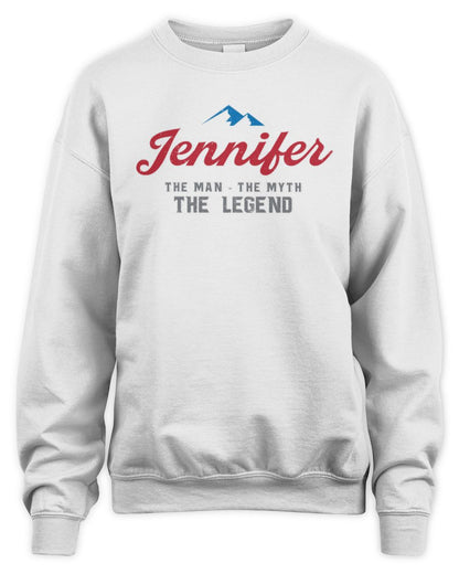 The Man The Myth The Legend Coors Light Beer T-Shirt JENNIFER M1-S84 / Unisex Sweatshirt / white