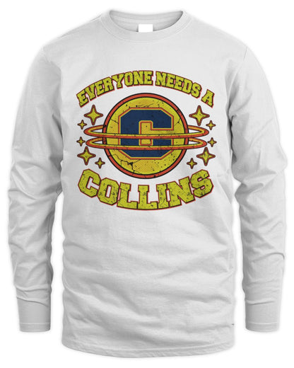 Everyone Needs a Your Name Shirt COLLINS M1-76 / Men's Long Sleeved T-Shirt / white