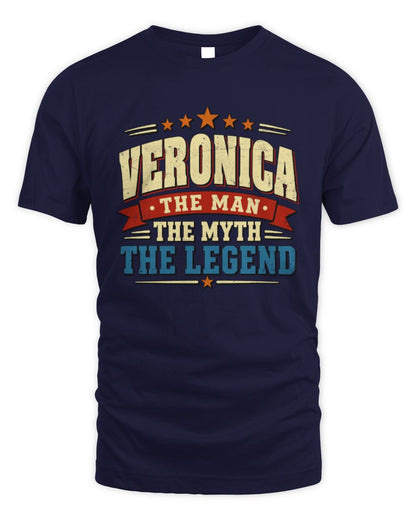 The Man The Myth The Legend Ribbon Vintage T-Shirt VERONICA M1-56 / Unisex Standard T-Shirt / navy