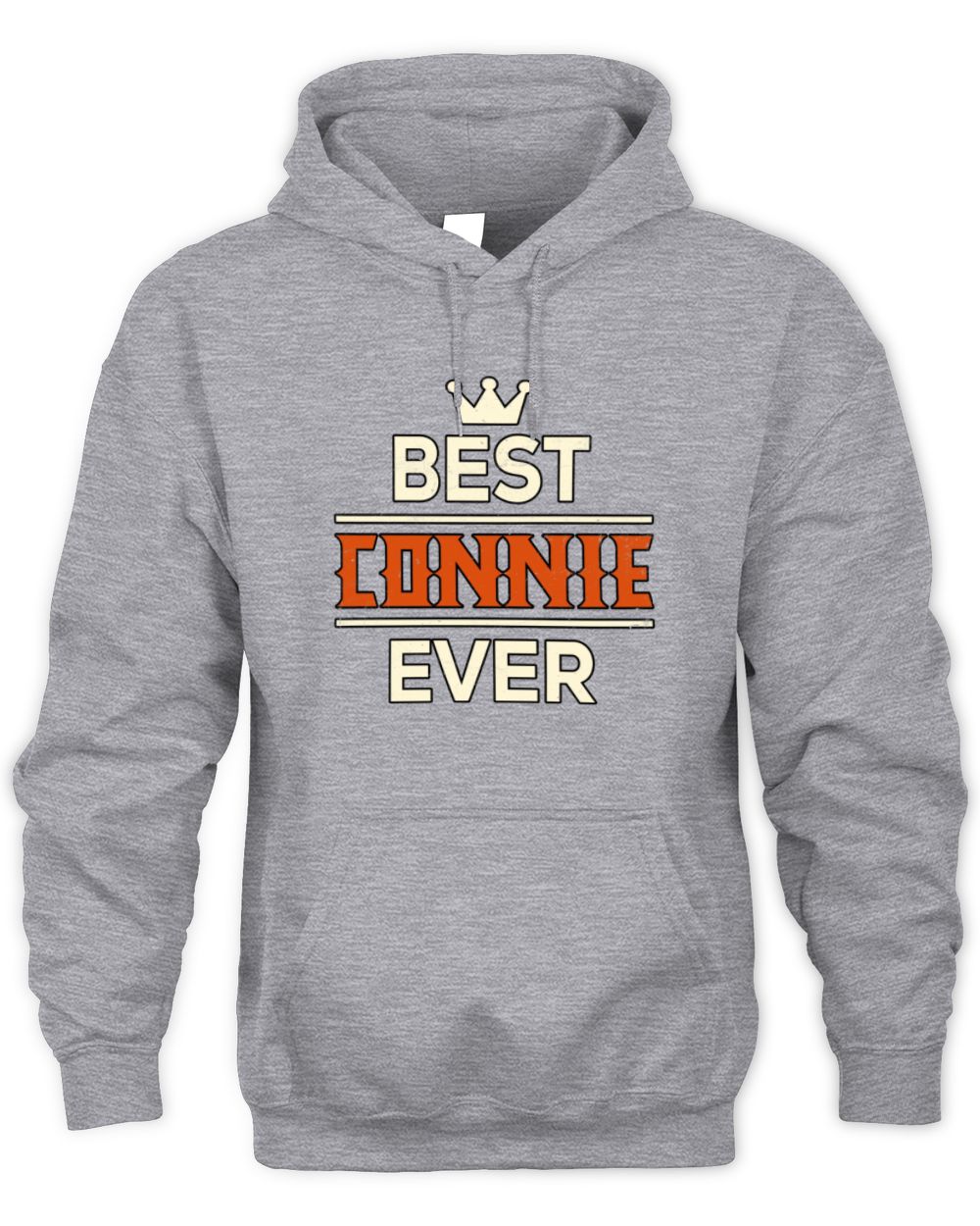 Best Your Name With Crown Shirt CONNIE M1-59 / Unisex Hoodie / sport grey