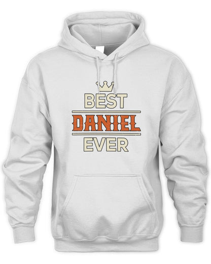 Best Your Name With Crown Shirt DANIEL M1-59 / Unisex Hoodie / white