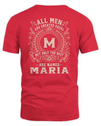 All Men Are Created Equal Cool Logo Shirt MARIA M1-60 / Unisex Standard T-Shirt / red