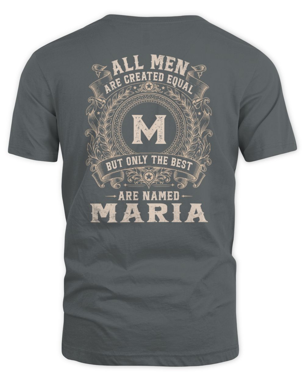 All Men Are Created Equal Cool Logo Shirt MARIA M1-60 / Unisex Standard T-Shirt / charcoal