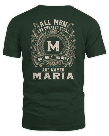 All Men Are Created Equal Cool Logo Shirt MARIA M1-60 / Unisex Standard T-Shirt / forest green