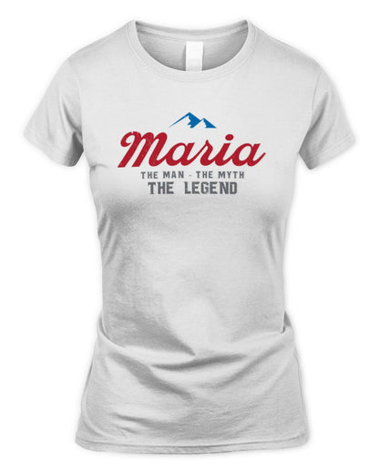 The Man The Myth The Legend Coors Light Beer T-Shirt MARIA M1-S84 / Women's Standard T-Shirt / white