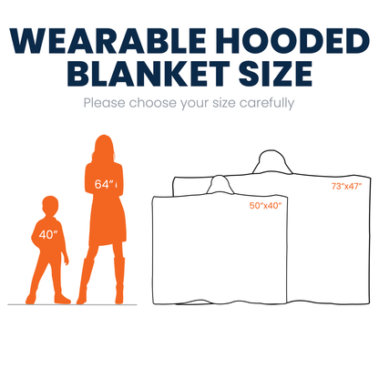 Baseball Custom Name, Number - Personalized Wearable Blanket Hoodie